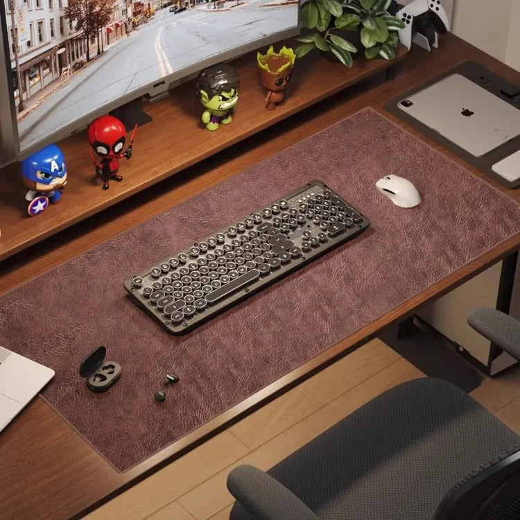 Retro Mousepad Mouse Pad Large Waterproof Non-slip PU Suede Desk Mat Computer Keyboard Desk Pad Mouse Mats Gaming Accessories