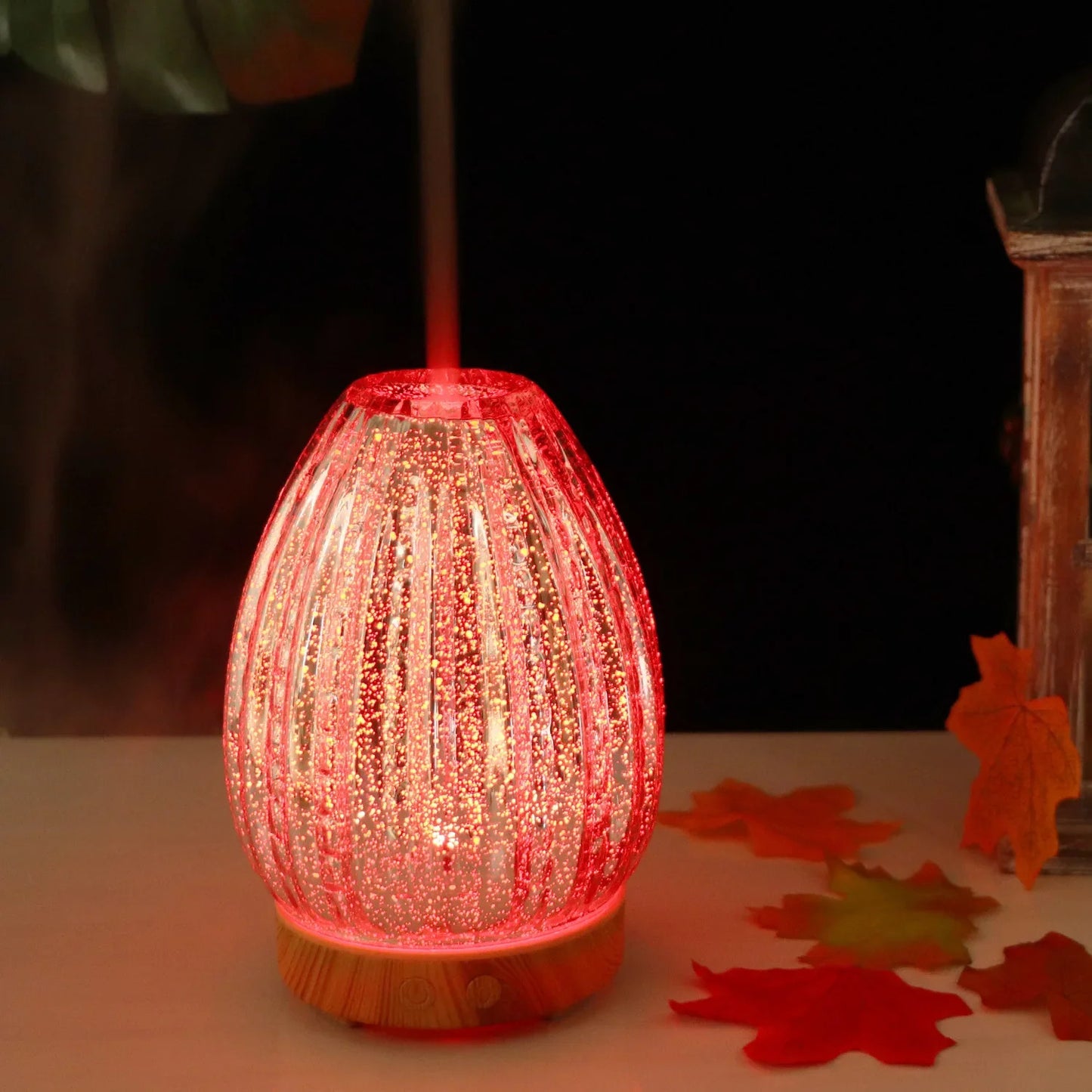 3D Air Humidifier Glass Aromatic Machines Ultrasonic Essential Oil Aroma Diffuser 4 Timing 7 LED Lights 100ml for Home