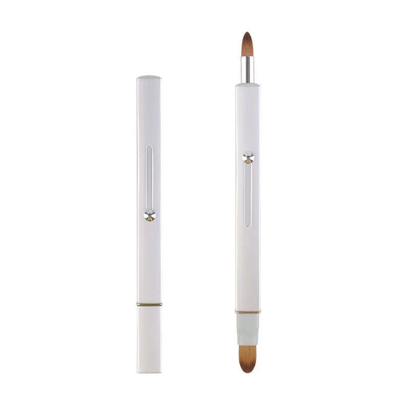 Retractable Double-Headed Lip Brush Portable Lip Brush Beginner Lip Liner Lipstick Special Makeup Tool Multi-Color