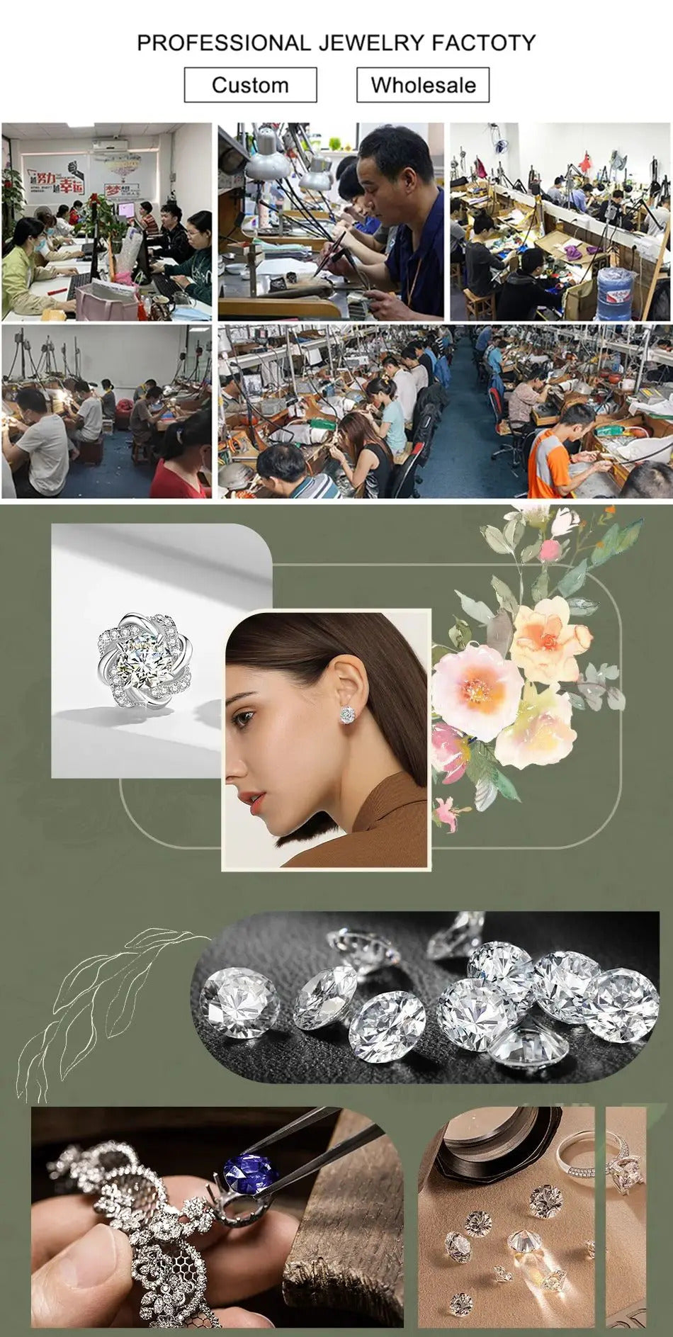 18k Gold Plated Pear Cut Moissanite Rings 3CT 925 Sterling Silver Wedding Band for Women Trendy Engagement Gift Fine Jewelry