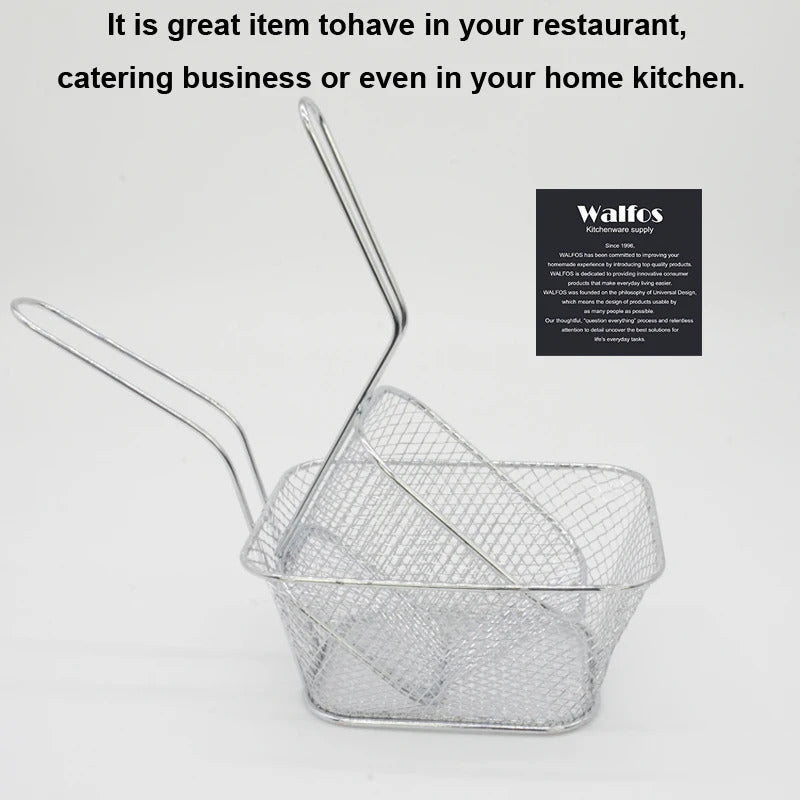 Stainless Steel Steamer Chips Mini Frying Basket Strainer Fryer Kitchen Cooking Chef Basket Colander Tool French Fries Basket