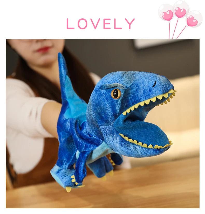 New Cute Glove Dinosaur Plush Hand Puppets Soft Stuffed Cartoon Telling Learning Funny Accompany Toy Baby Birthday Gift