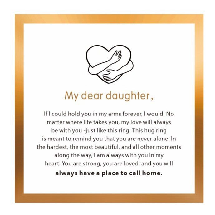 Creative Engraving Love Hug Open Adjustable Couple Hands Hug Ring Direct Sale