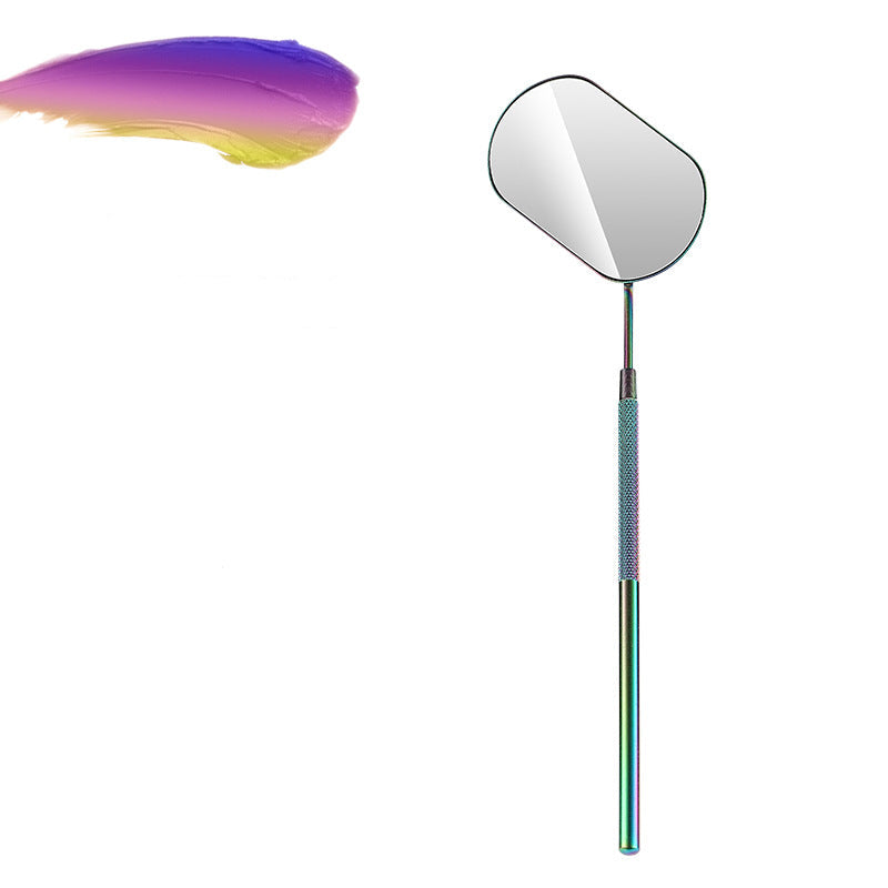 Hot-Selling Cross-Border Stainless Steel Grafting Flowering Auxiliary Tool Special Makeup Beauty Mirror Eyelash Inspection Mirror Eyelash Extensions