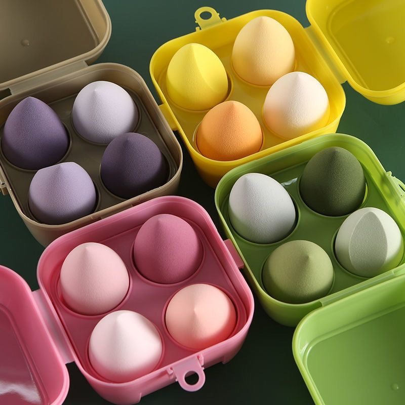 Cross-border Hot-Selling Beauty Sponge Egg Box Internet Celebrity Gradient Sponge Cushion Puff Makeup Tool Genuine Dry and Wet Dual Use