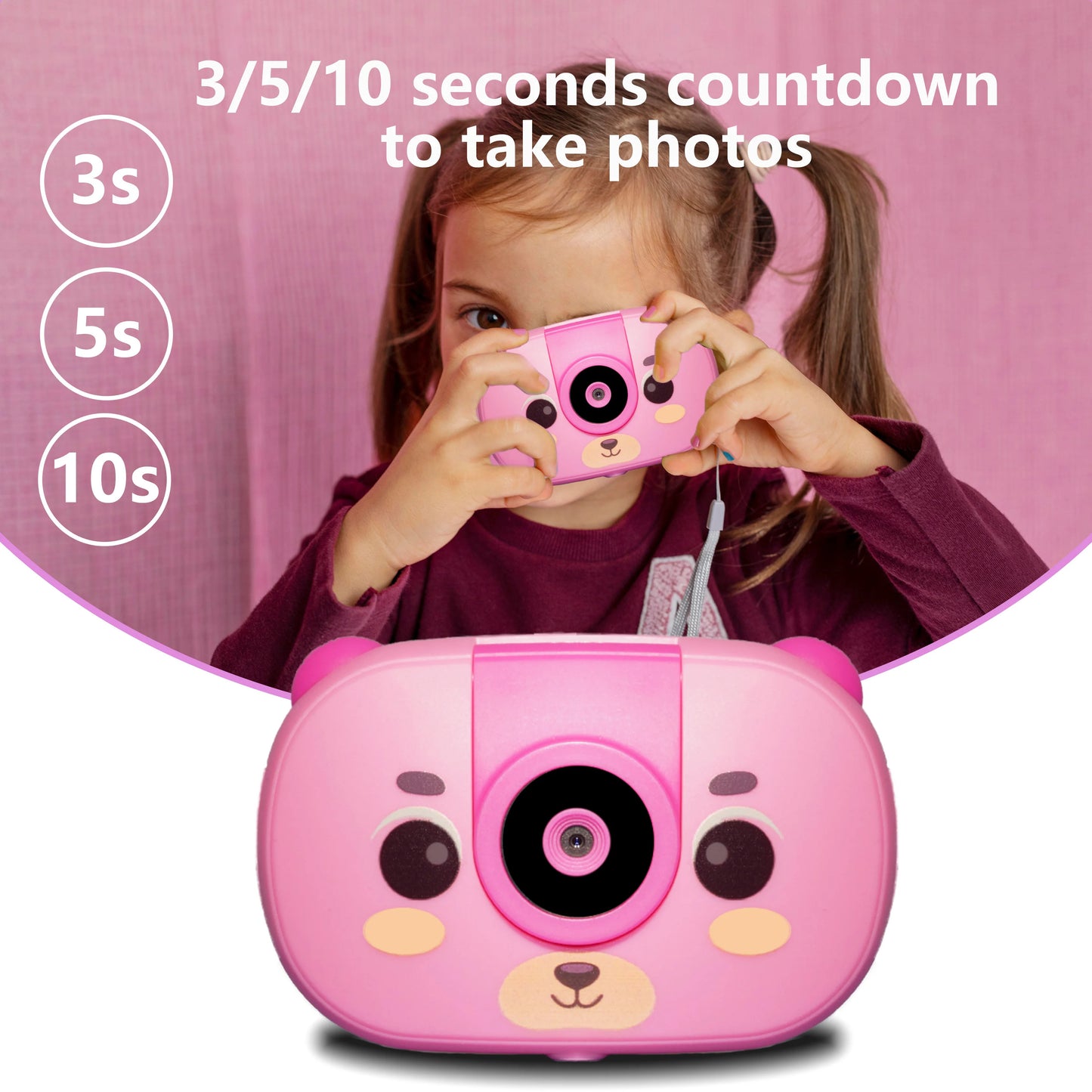 Kids Mini Waterproof Camera, Take Pictures & Record Videos & Games, Swimming & Sports USB Charge & 720P Resolution, Perfect Gift