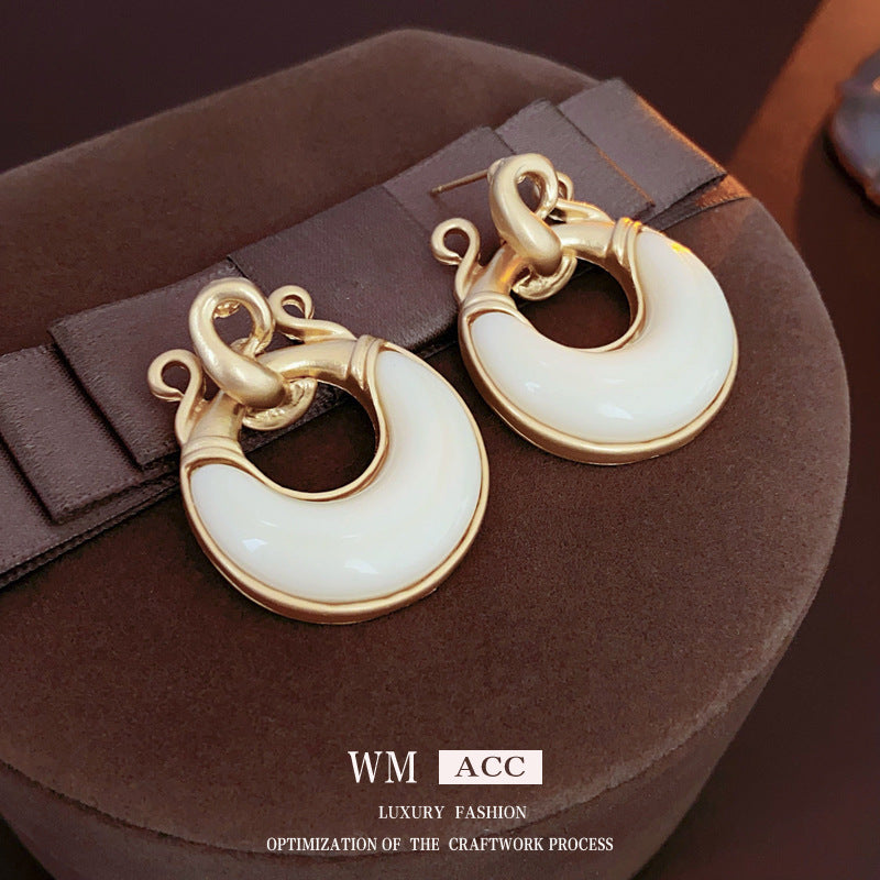 Vintage Earrings Fashion Versatile Ear Jewelry Niche Light Luxury High-end Accessories