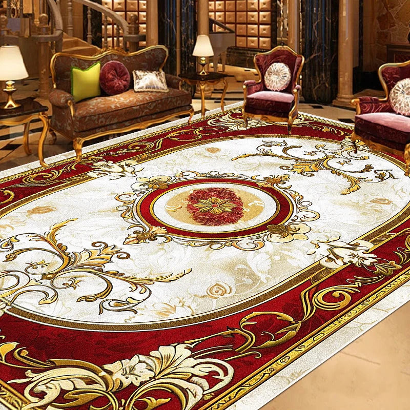 Gorgeous Retro European Carpet Living Room Large Area Decoration Sofa Area Rugs for Bedroom Cloakroom Non-slip Floor Mats Ковер