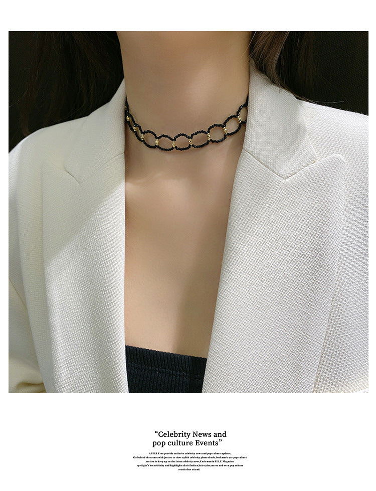 Y-type necklace 2025 new clavicle chain collar braided neck chain