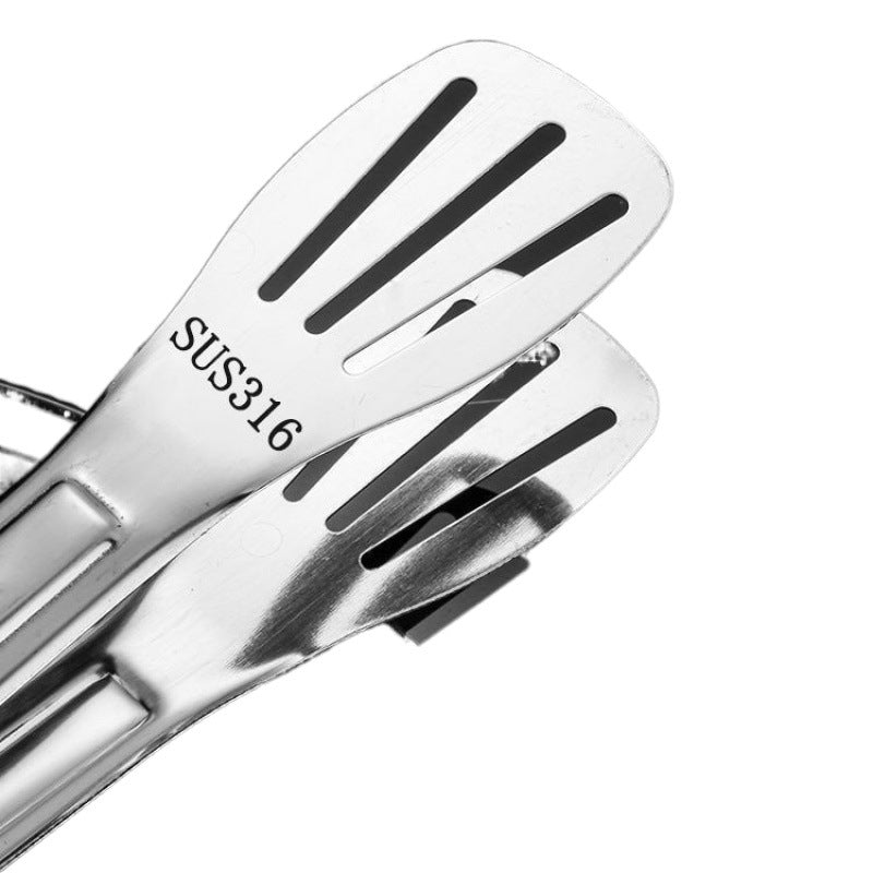 Extra Thick 316 Stainless Steel Food Tongs BBQ Tongs Meat Tongs Steak Tongs Kitchen Food Tongs Baking Bread Tongs