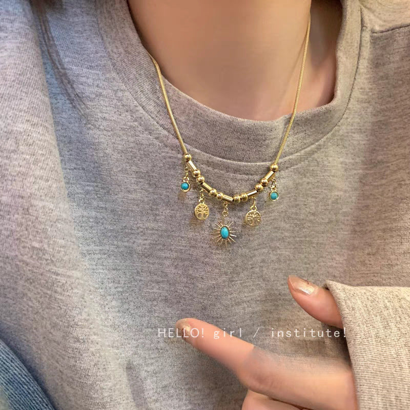 Sunflower Necklace Female Niche Design Sense