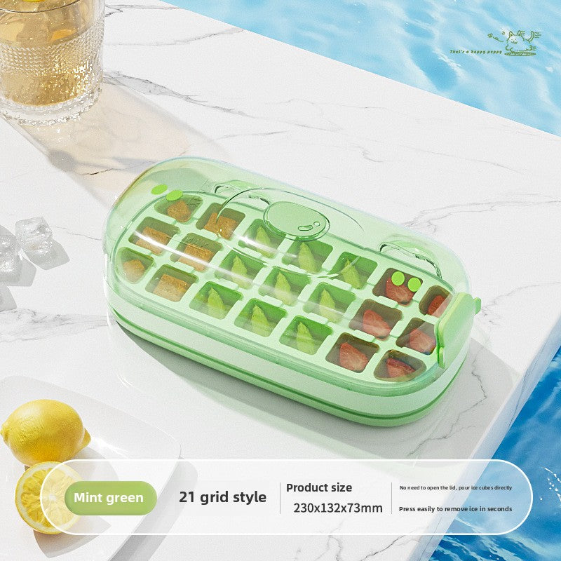 Ice Cube Mold Press Ice Cube Kettle Water Cup Household Food Grade Household Ice Box Frozen Ice Cube Storage Artifact
