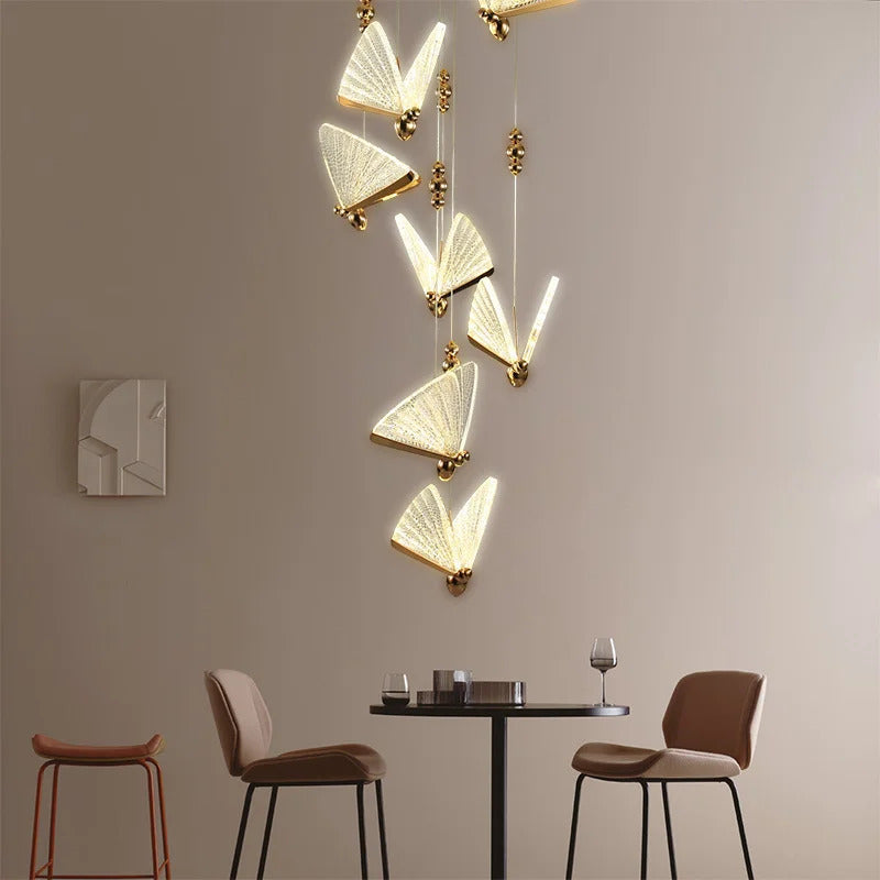 Butterfly Led Pendant Lights Nordic Hanging Lamp Indoor Lighting For Bedside Living Dining Room Kitchen pendente iluminação