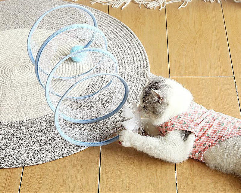 New Pet Supplies Type Cat Tunnel Toy Foldable Channel since Hi Cat Toy Cat Teaser Steel Wire China