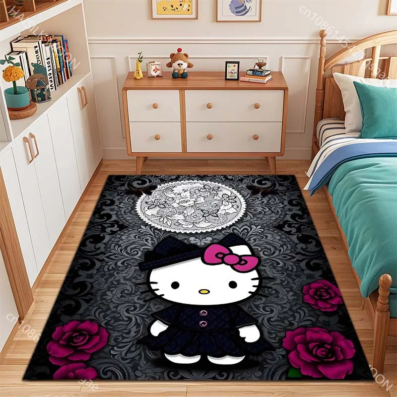 Kawaii Sanrio Hello Kitty Print Carpet for Bed Room Home Decor Children's Crawling Mat Doormat Living Room Rugs Sofa Floor Mat