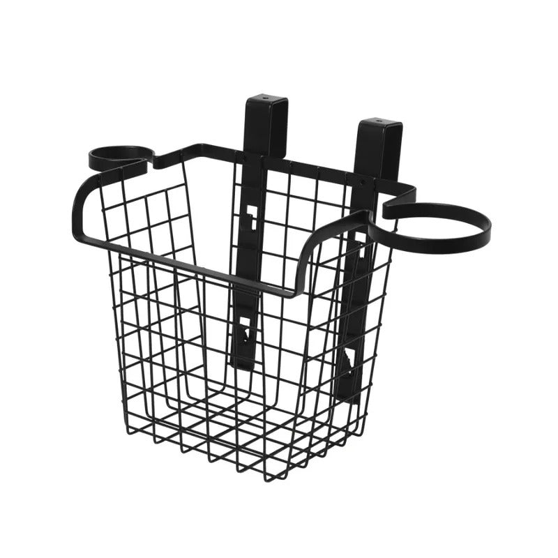 Home Essentials Over-the-Door Metal Vanity Basket, Black