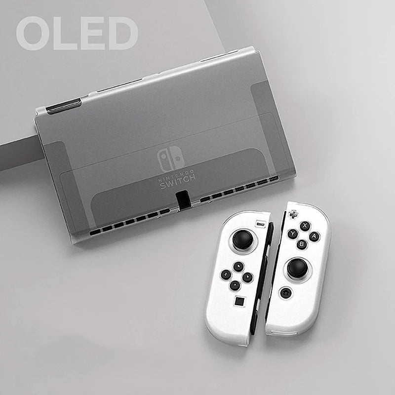 Protective Case Compatible With  Switch OLED Console And Joy-Cons, Switch Can Be Inserted In Dock With Shell