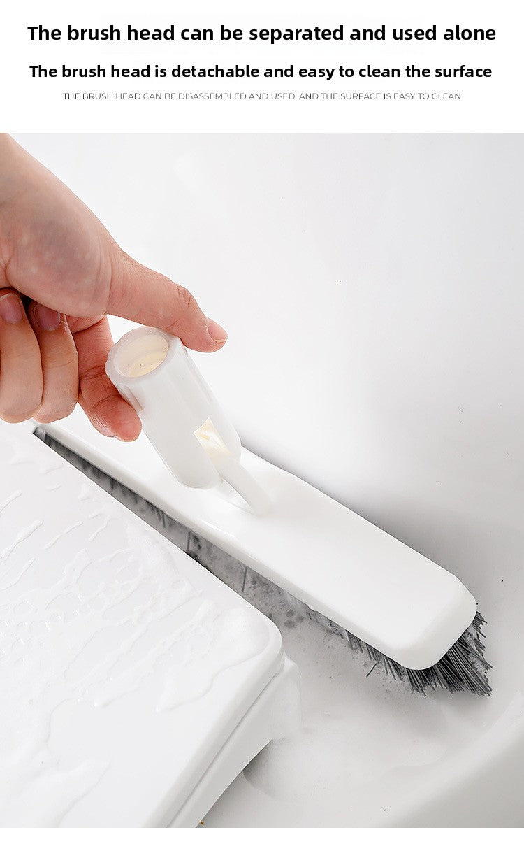 Hard Bristle Floor Brush Cleaning Brush Bathroom Long Handle Gap Brush Bathroom Wall Brush Toilet Tile Gap Cleaning Brush