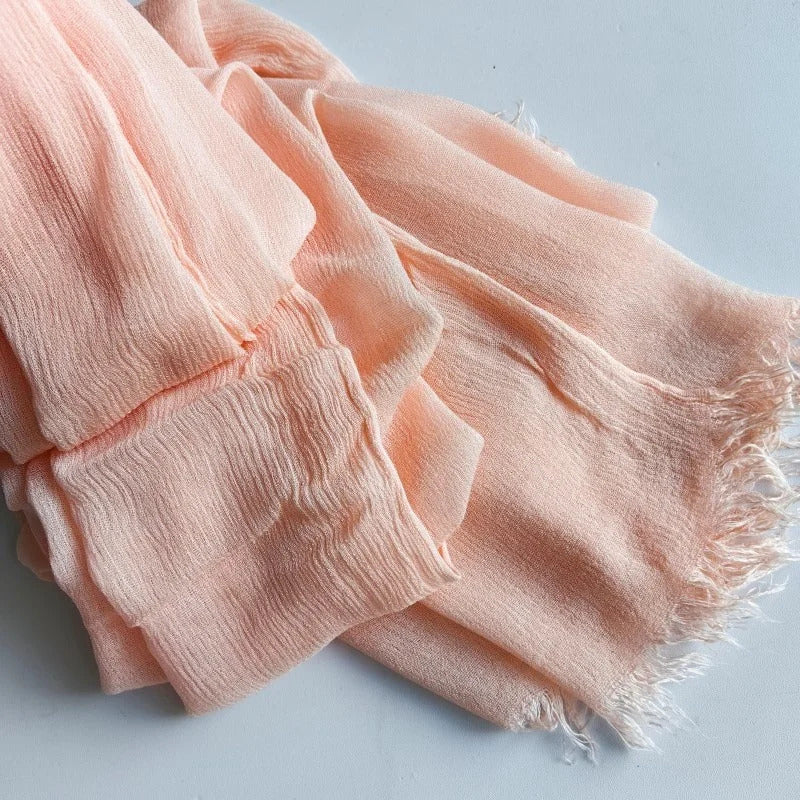 61 Colors Soft Cotton Viscose Scarf Rayon Material Muslim Hijab Mid Eastern Plain Solid Color Headscarf With Tassel