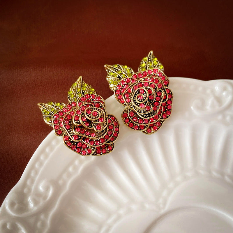 Vintage Earrings Fashion Versatile Ear Jewelry Niche Light Luxury High-end Accessories