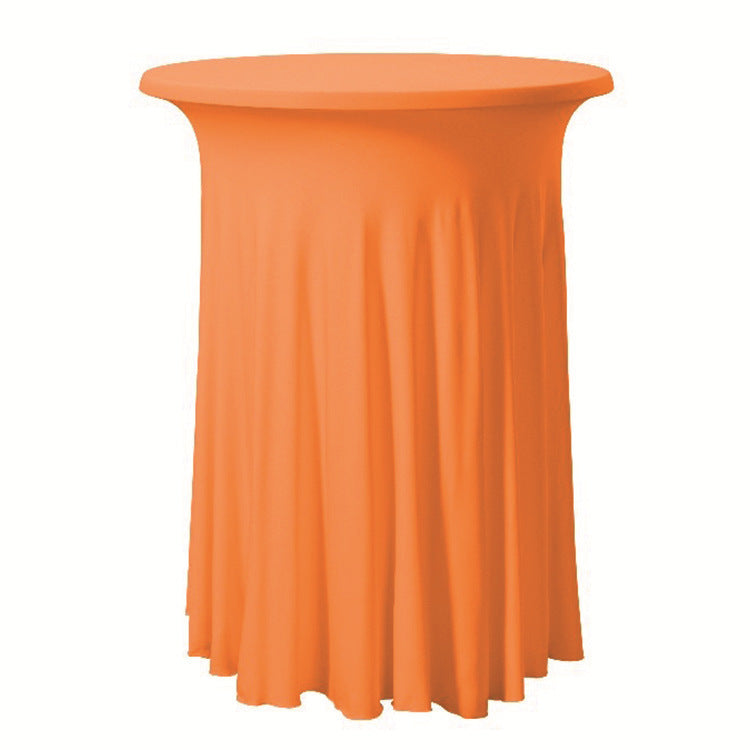 Elastic Tablecloth Cocktail Skirt Table Cover Banquet High Bar Round Elastic Cover