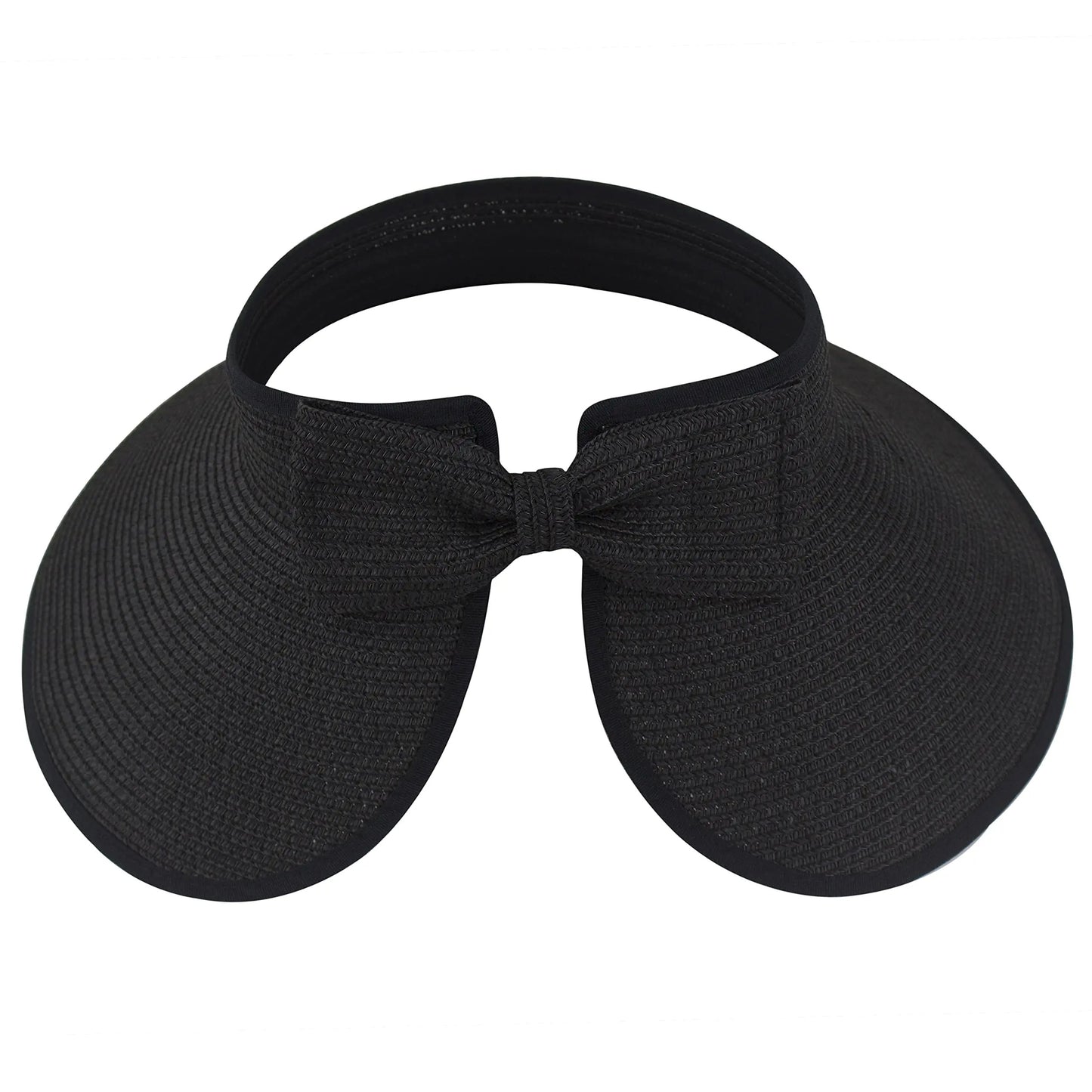 2023 New Women Roll Up Sun Visor Wide Brim Straw Hat Summer Foldable Packable UV Protection Cap for Beach Travel Bonnet