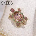 SKEDS Women Men Exquisite Heart Magic Wand Crystal Brooch Badges Fashion Creative Korean Style Rhinestone Pin Accessories