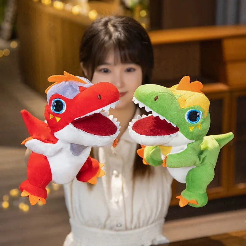 Stuffed Plush Dinosaur Toys Hand Finger Story Puppet Kawaii Dolls Educational Baby Toys Tyrannosaurus Rex Children Gift