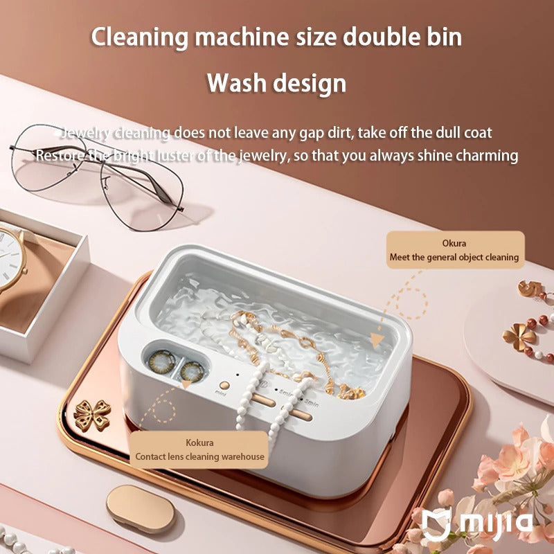 Xiaomi Ultrasonic Cleaner Upgrated Portable Household Cleaning Machine Jewelry Glasses Makeup Brush High Frequency Ultrasonic