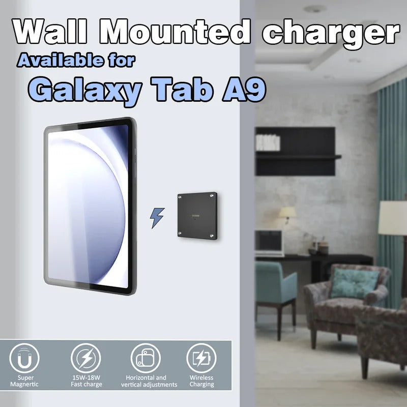 Supplied Magnetic Wall Mounted Charging Stan for Samsung Galaxy Tab A9 8.7 inch intelligent switch 18W Power in Wall emonita