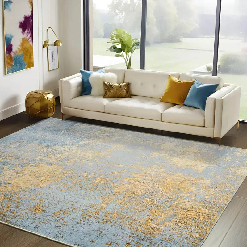 NOAHAS Faux Cashmere Printed Carpet Abstract Collection Rugs Soft Modern Rugs Living Room Bedroom Home Decor Indoor Rugs