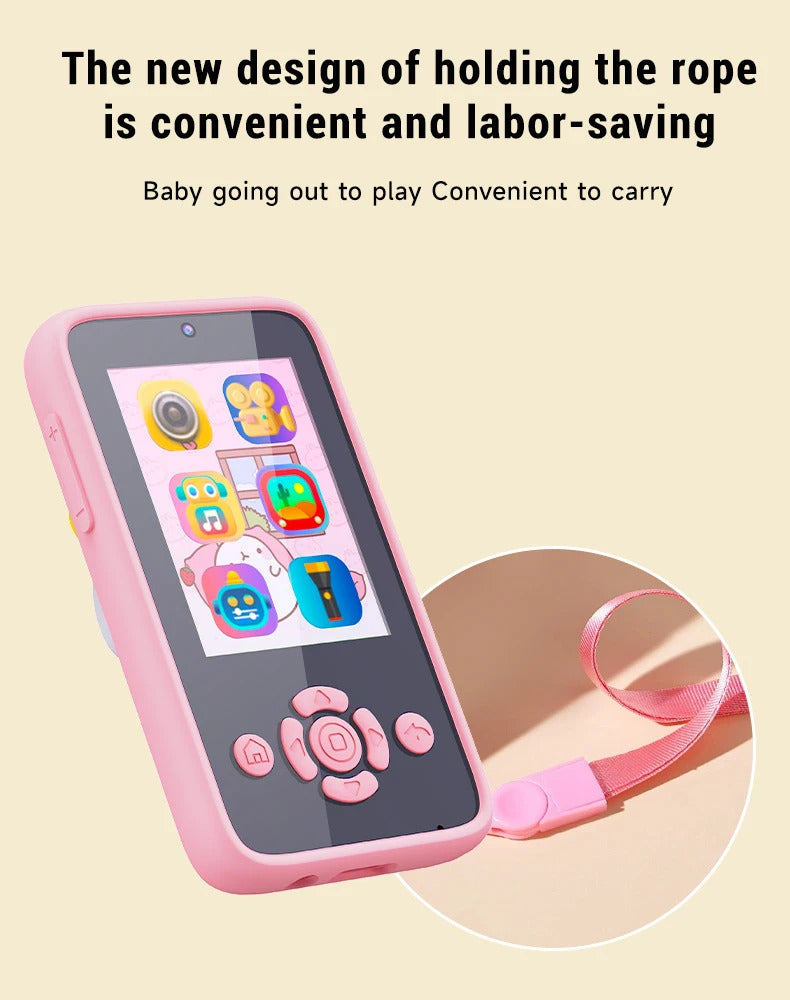 Baby Phone Toys Smart Phone Camera Toys Cartoon Musical Mini  Cellphone Learning Toy Silicone cover Toy Kids Digital Camera Gift