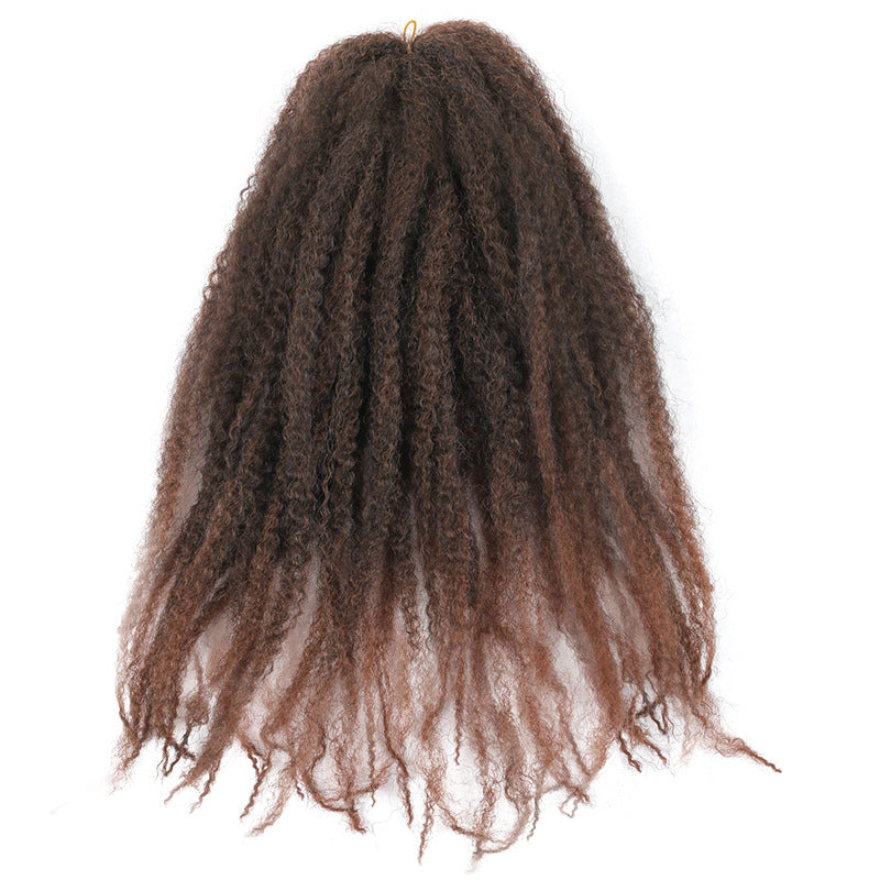 Large Caterpillar Dreadlock Wig Crochet Fluffy Braids Afro Kinky Curly Marley Braids