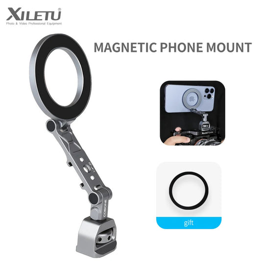 XILETU Foldable Magnetic Phone Holder Camera Rabbit Cage Tripod Universal External Magsafe Accessory for iPhone 15 14 13 12