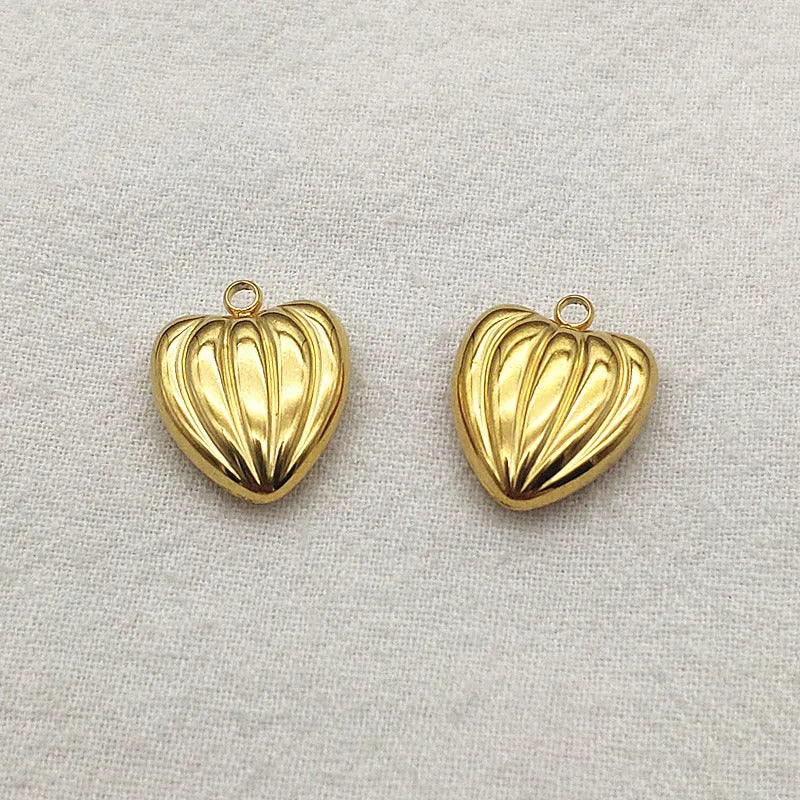 New Arrival! 15mm 50pcs Stainless Steel Pendant Heart Charm For Handmade Necklace/Earring DIY Parts,Jewelry Accessories Findings