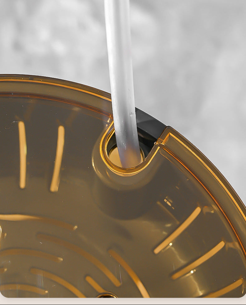 Tea Bucket Office Large Capacity with Strainer Dry Wet Separation Household Table round Portable Transparent Tea Residue Barrel