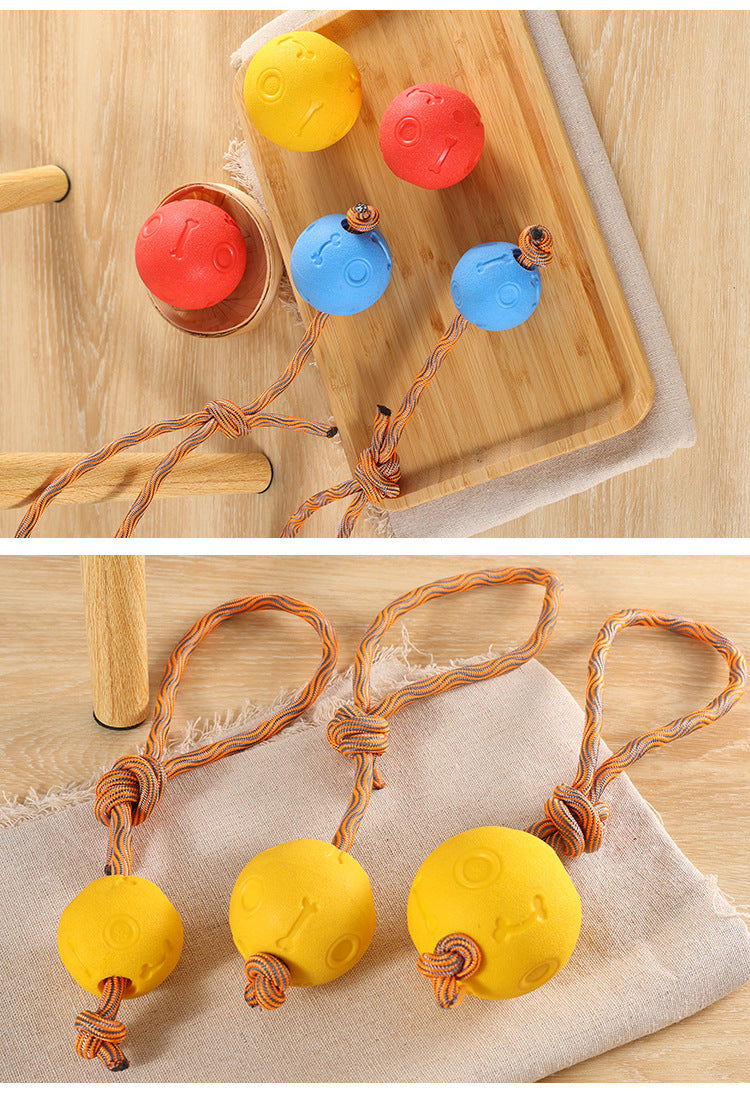 Dog Biting Molars Relieving Stuffy Ball Bite-Resistant Solid Elastic Dog Toy Training Ball TPR Throwing Toy Ball