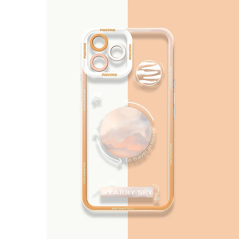 Creative Starry Sky Sunset Case For Samsung Galaxy S24 S23 S22 Ultra S21 S20 FE Note 20 10 Plus A15 A25 A35 A55 Silicone Funda