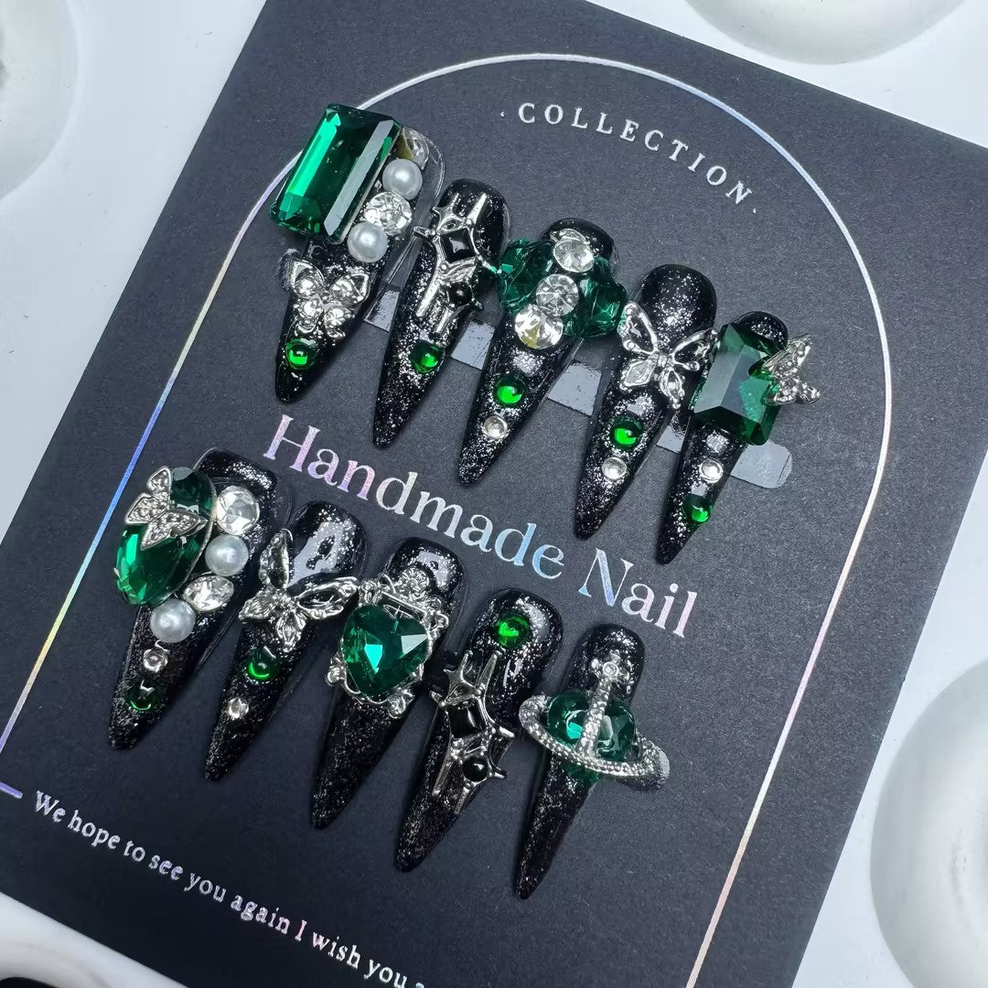 Wearable Nails Purely Handmade Nail Tips for Women Experts Cross-Border European American Japanese Korean Factory Wholesale New Cute High-End Feel