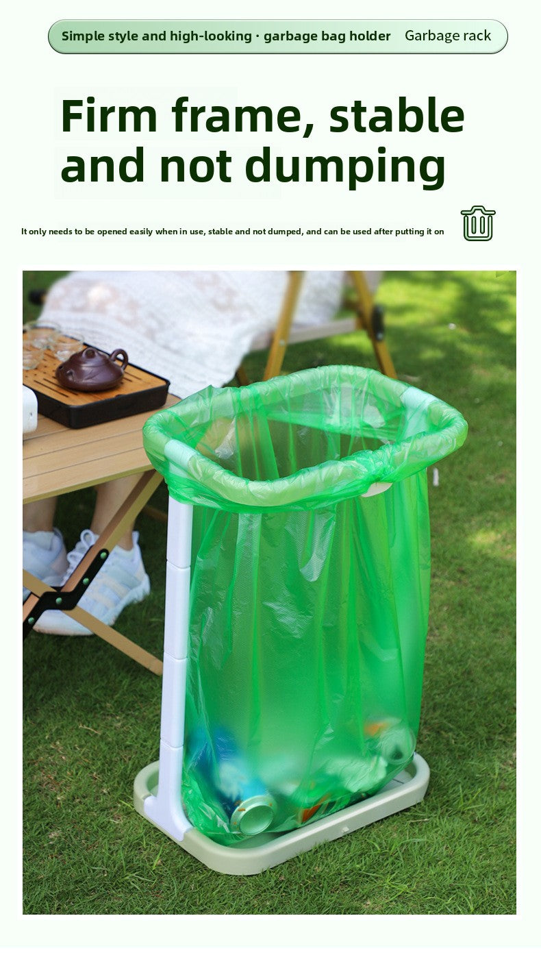 Hangable Trash Rack Outdoor Large Trash Bag Holder Portable Household Trash Storage Rack Plastic Stand