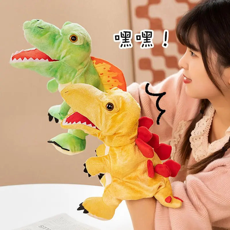Stuffed Plush Dinosaur Toys Hand Finger Story Puppet Kawaii Dolls Educational Baby Toys Tyrannosaurus Rex Children Gift