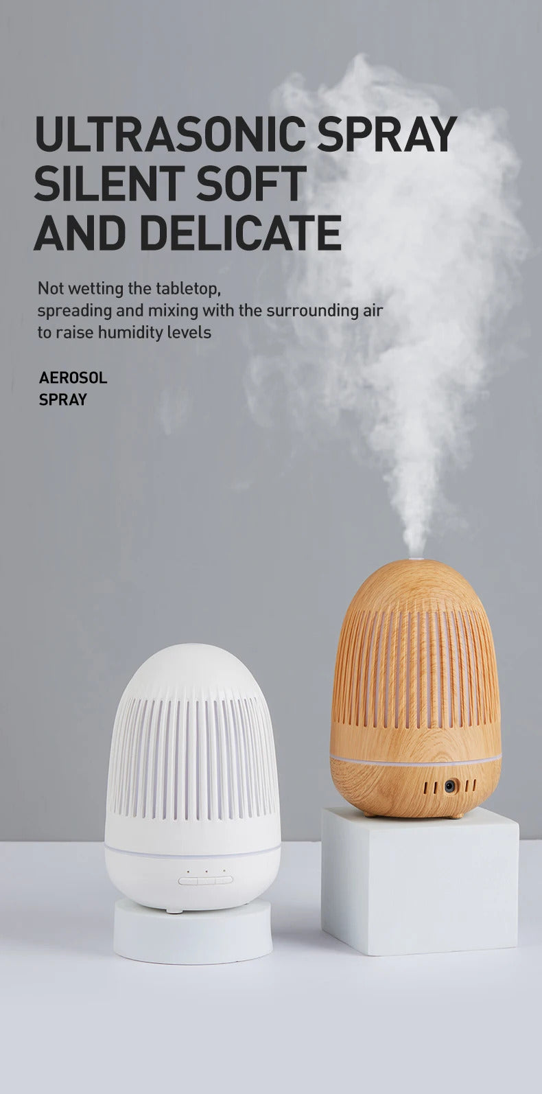 Air Humidifiers For Home Essential Oils Diffusers For Bedroom Purifier Tabletop USB Aroma Aromatherapy Machine Fragrance Lamp