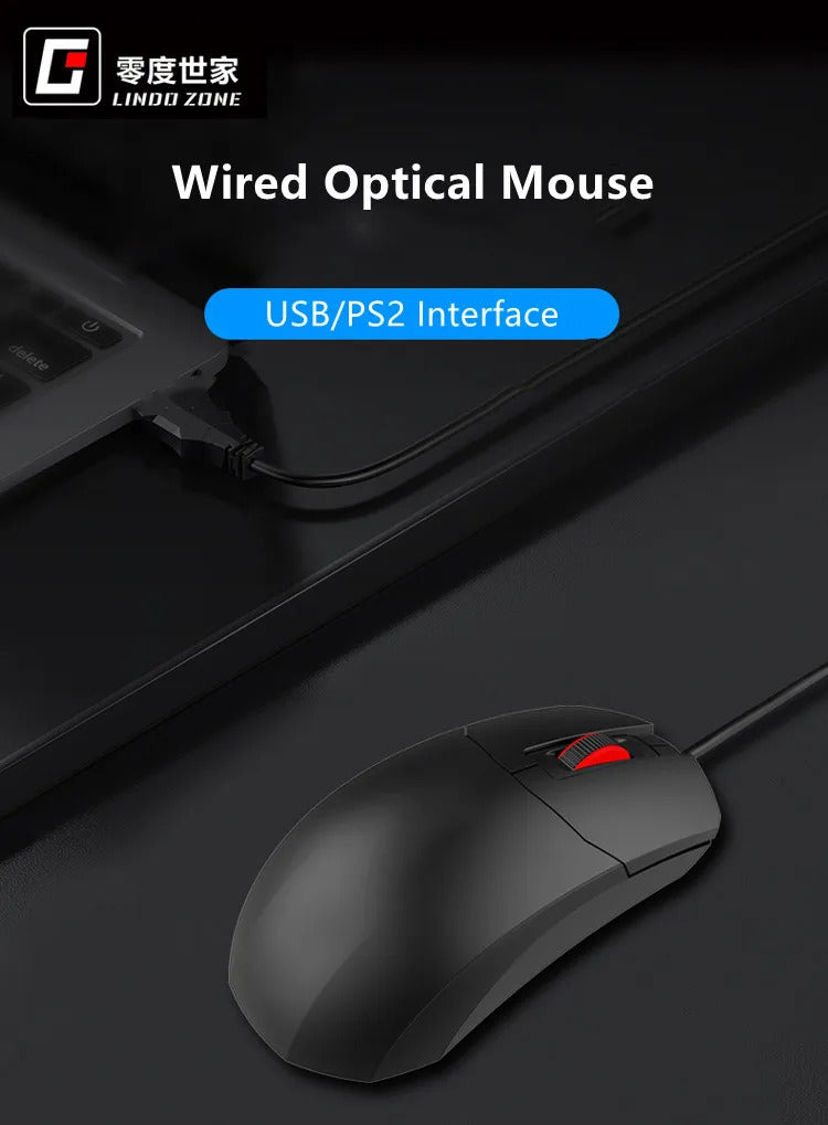 TEUCER Wired Home Extension Cable Mouse 2m 3m 5m High Sensitivity Office Mice Computer Peripherals