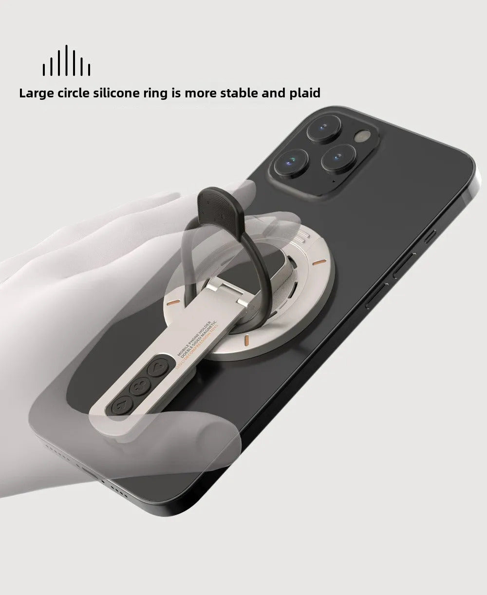 Double-sided Magnetic Luminous Mobile Phone Holder 360° Rotation Decompression Design Zinc Alloy Ultra-thin Portable