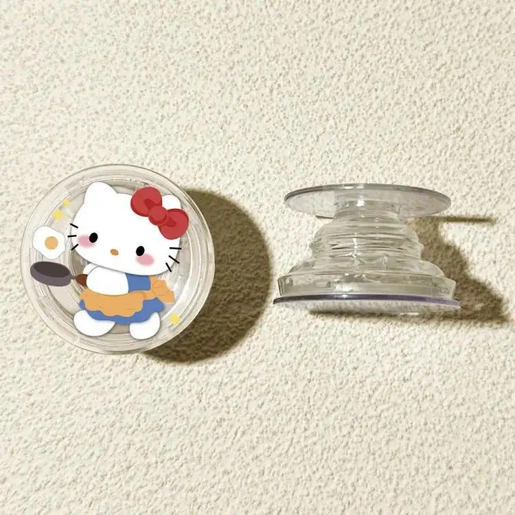 Sanrio HelloKitty Circular Airbag Bracket Ins Girl Heart 360 degree Rotating Adjustable Mobile Phone Holder Portable stand
