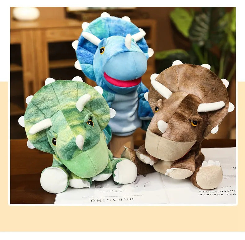 Stuffed Plush Dinosaur Toys Hand Finger Story Puppet Kawaii Dolls Educational Baby Toys Tyrannosaurus Rex Children Gift