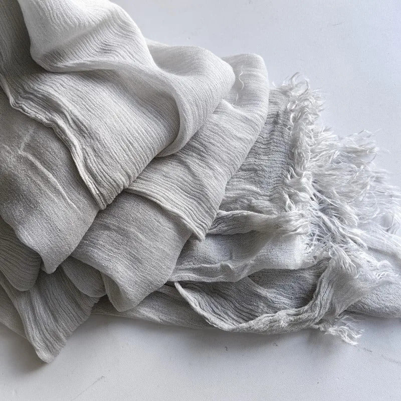 61 Colors Soft Cotton Viscose Scarf Rayon Material Muslim Hijab Mid Eastern Plain Solid Color Headscarf With Tassel