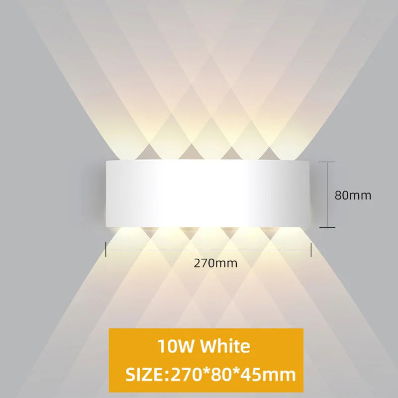 Aluminum LED Wall Lamp Waterproof IP65 interior wall light Up and Down Outdoor Garden Lights Bedroom Living Room Stairs Lighting