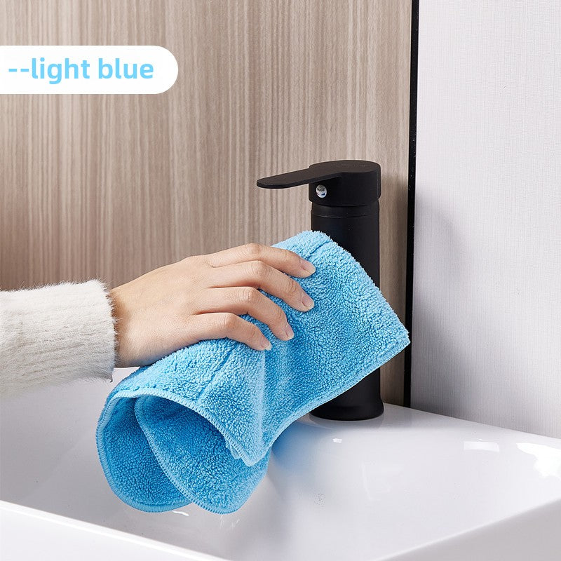 Seven Colors Cleaning Cloth Household Cleaning Absorbent Non-Shedding Thickened Special Towel for Glass Wiping Bamboo Fiber Dishwashing Cloth