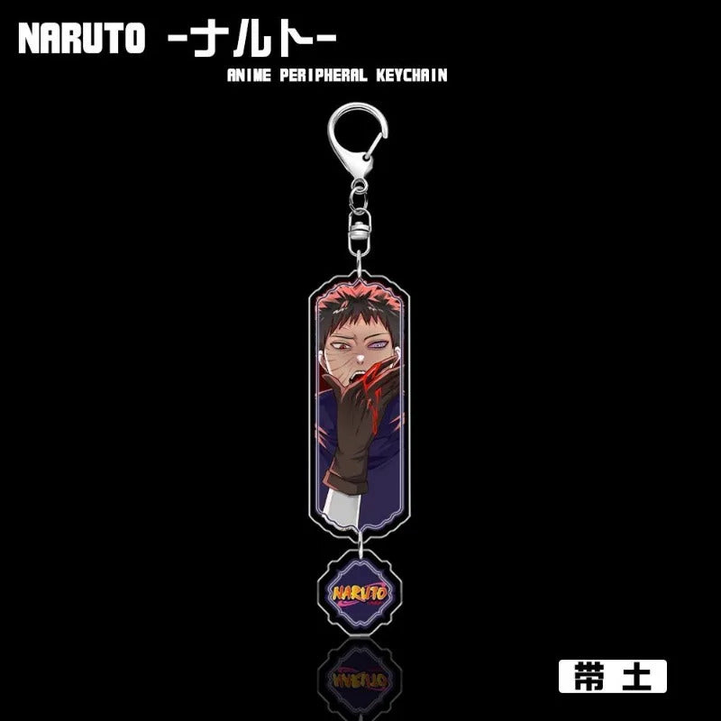 NARUTO Hatake Kakashi Uchiha Obito Creative Keychain Gift Cartoon Personality Anime Movie Peripheral Acrylic Backpack Pendant
